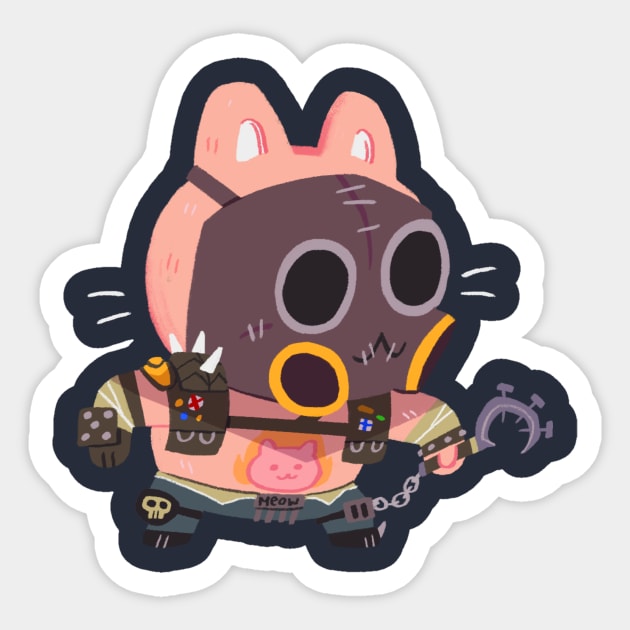 Meowverwatch - one-man apocalypse Sticker by giraffalope